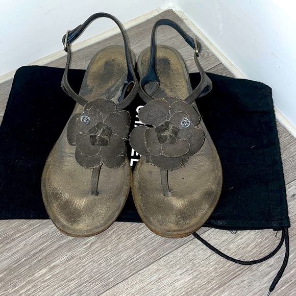 Chanel Camellia jeans sandals 36 - Picture 1 of 14